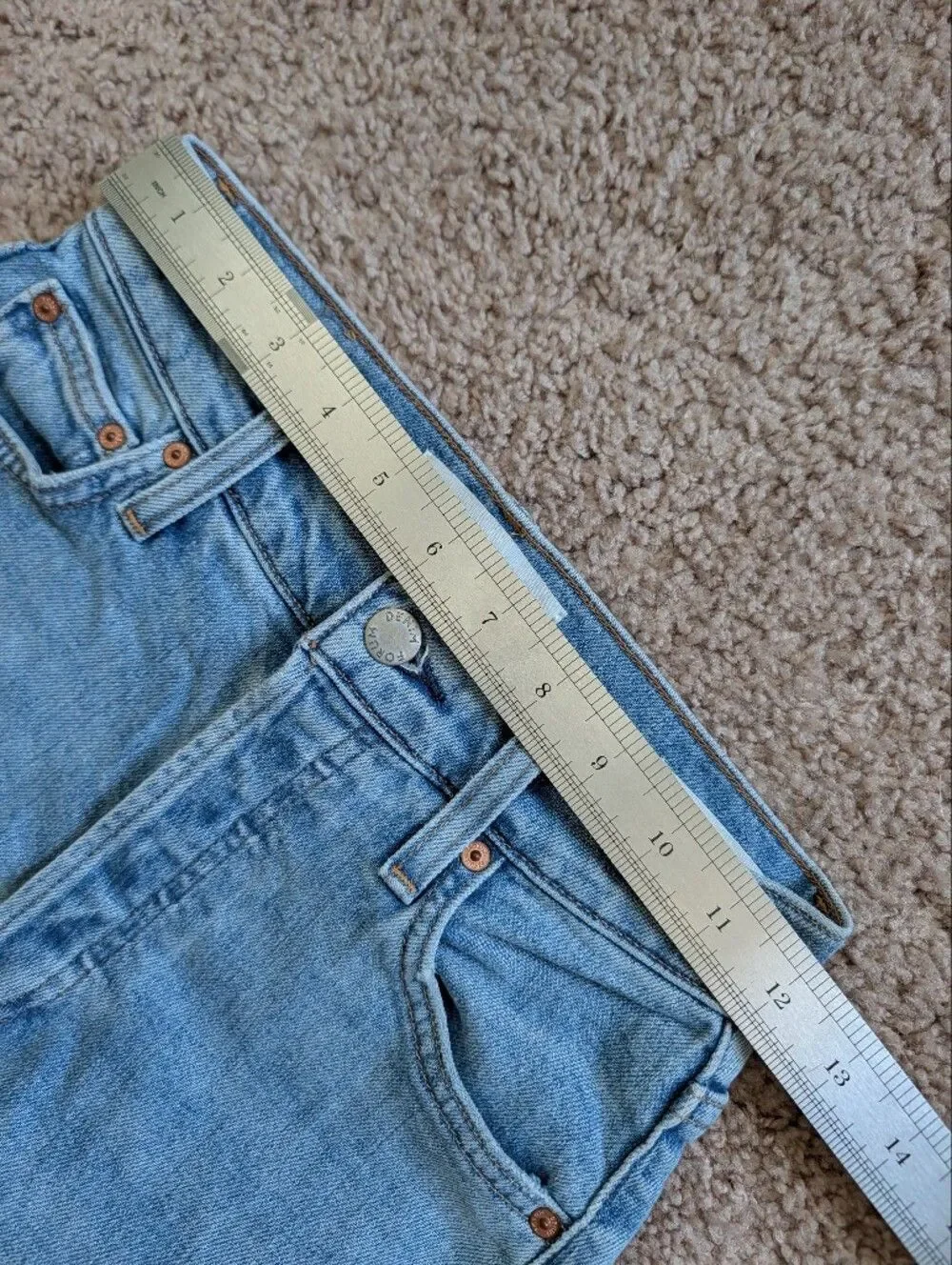 Aritzia Denim Forum Womens 7 yrs Bleu Taboo The Arlo Hi-Rise Cuff Jean Size 24